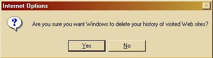 Internet Explorer 6 Confirmation of Deletion Image